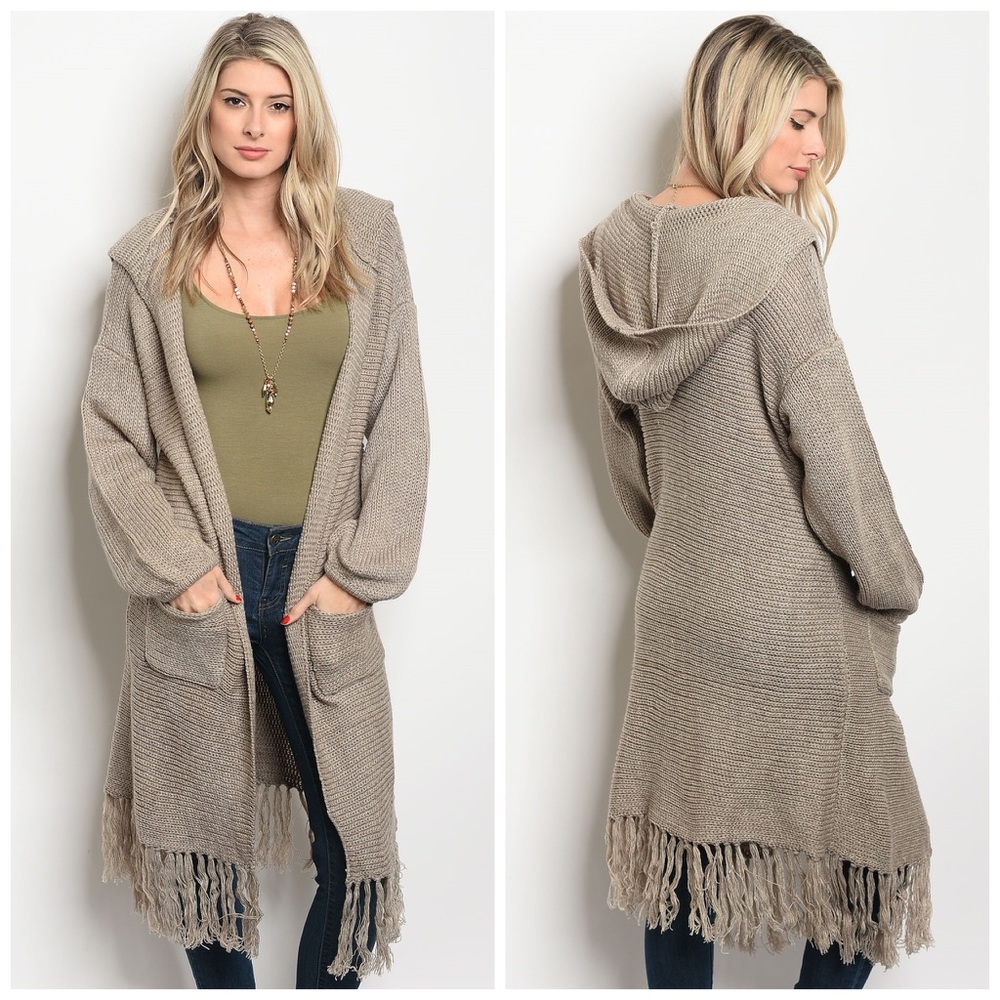 Last 1! 💕Light Cocoa Long Cardigan Sweater - Picture 1 of 1